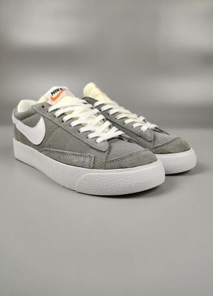 Nike blazer low suede gray7 фото