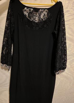 Платье черное с сеточкой