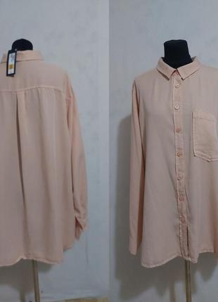 Рубашка прямого кроя из лиоцела m&s collection