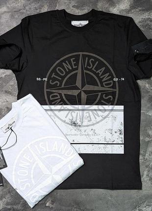 Мужская футболка stone island black2 фото