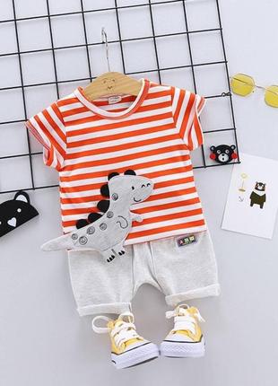 Костюм летний футболка и шорты 80 90 100 110 см