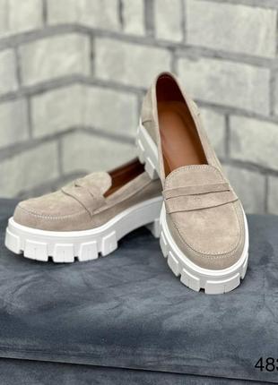 Женские туфли броги натуральная кожа замша лак на тракторной подошве 36-41 г