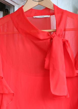 Роскошное красное платье-двойка из шифона3 фото