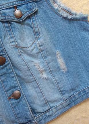 Брендовая джинсовая жилетка denim co, 12 размер.3 фото