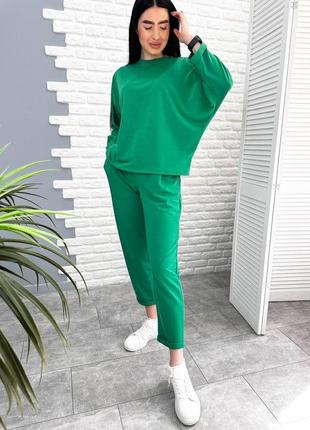 Прогулочный костюм  50-52 размер. зелёный1 фото