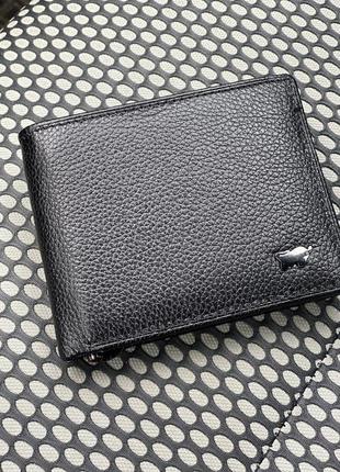Чоловічий гаманець-затискач чорного кольору шкіряний1 фото