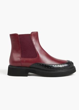 Черевики челсі на масивній підошві tod's з телячої шкіри з гумовим оздобленням ankle chelsea bootsсегмент люкс