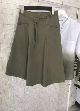 Спідниця міді карго котон 💥🔥