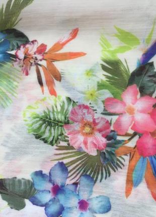 Яркая блуза bershka xs/s блузка шифоновая цветочный принт6 фото