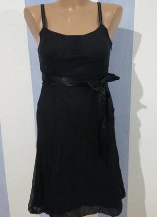 Маленька чорна сукня балон натуральний шовк