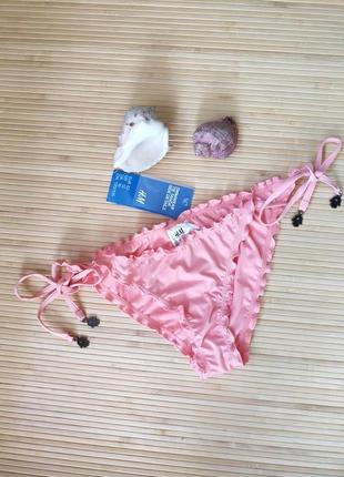 Плавки / низ купалтника h&m на завязках с подвесками  ладошками