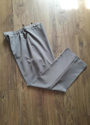 Фірмові бєжєві прямі класичні брюки (bm)