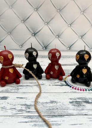 Оригинальная свеча кукла вуду из пчелиного воска voodoo doll вольт hand made