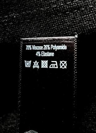 Новая черная базовая стречевая миди юбка-карандаш вискоза+полиамид+ эластан george 20 uk3 фото