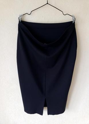 Новая черная базовая стречевая миди юбка-карандаш вискоза+полиамид+ эластан george 20 uk6 фото
