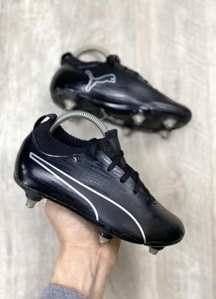 Puma футбольные бутсы с носком детские оригинал черные 33 размер