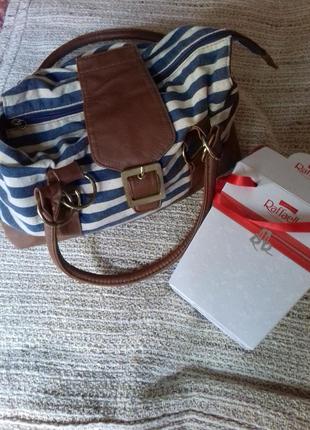 Летняя парусиновая сумочка