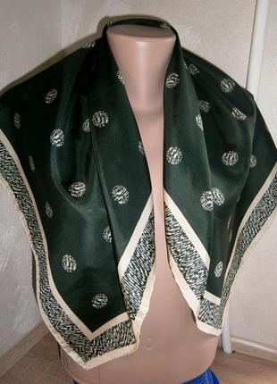Красивый винтажный мужской шейный платок из натурального шелка.5 фото