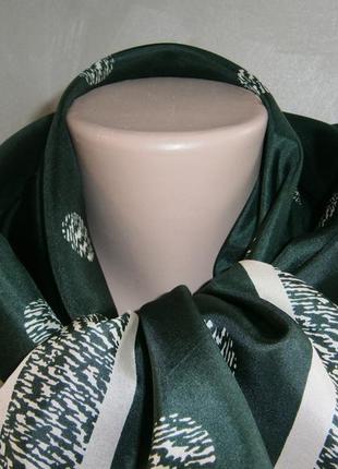 Красивый винтажный мужской шейный платок из натурального шелка.6 фото
