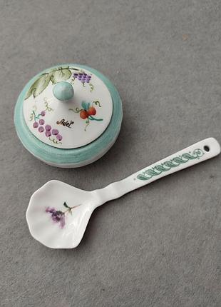 Миниатюрная антикварная фарфоровая шкатулочка adel fine porcelain kabe selezione