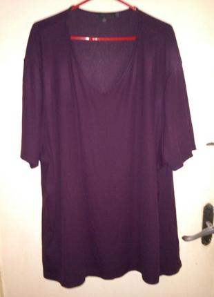 Блуза-футболка,бордо-марсала,стрейч, дуже великого evr.58/60 розміру,urban kiabi2 фото