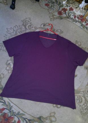 Блуза-футболка,бордо-марсала,стрейч, дуже великого evr.58/60 розміру,urban kiabi4 фото