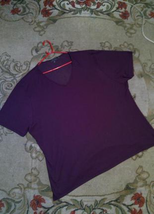 Блуза-футболка,бордо-марсала,стрейч, дуже великого evr.58/60 розміру,urban kiabi6 фото