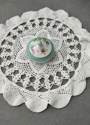 Миниатюрная антикварная фарфоровая шкатулочка adel fine porcelain kabe selezione