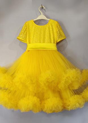 Платье желтое детское