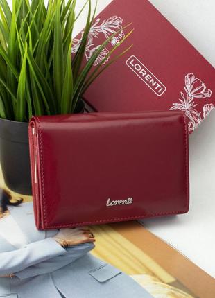 Жіночий шкіряний гаманець маленький червоний lorenti 445-bpr red1 фото