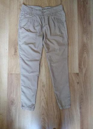 Класнючі  вкорочені штанці бежевого кольору від tally weijl, розмір по бірці xxs 32/ 4