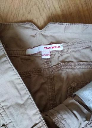 Классирующие укороченные штанишки бежевого цвета от tally weijl, размер по наборке xxs 32/42 фото