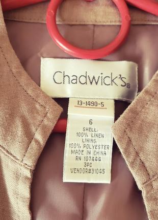 Chadwick's сша длинный льняной жакет без застежек накидка s m 44 466 фото