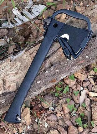 Тактический топор для выживания, молоток, свисток, кресало, нож 40 см traveler