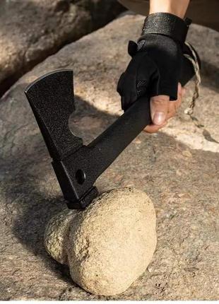 Тактический топор для выживания, молоток, свисток, кресало, нож 40 см traveler5 фото