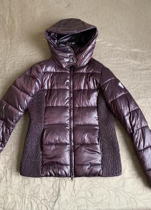 Куртка пуховик зимова фіолетова. дуже класна лижна2 фото