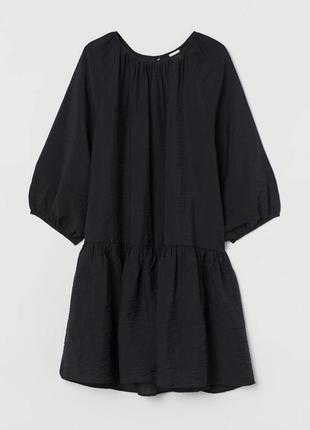 Коротка сукня h&m чорного кольору  з пишними руками2 фото