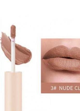 Матовий блиск для губ imagic hereiam velvet matte lipgloss lp-2001, 3 nude clay, 4 мл1 фото