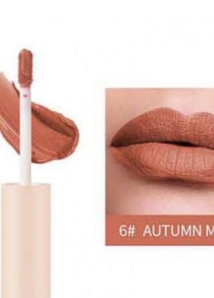 Матовий блиск для губ imagic hereiam velvet matte lipgloss lp-2001, 6 autumn maple, 4 мл