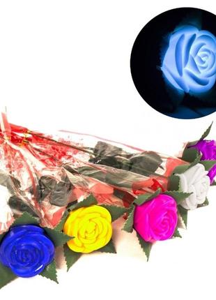 Пластикова трояндочка що світиться1 фото