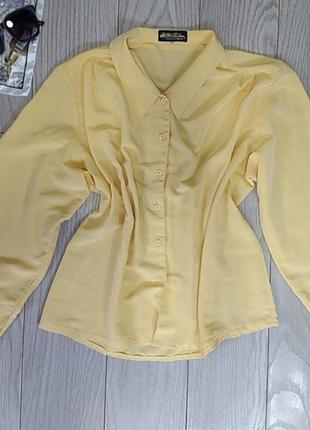 Блузовая блуза свет желтого цвета l