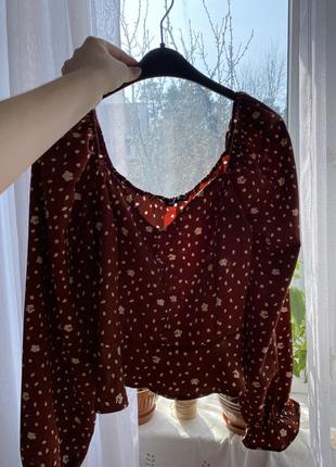 Терракотовая (красная) блузка2 фото