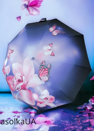 "flutterby" - женский складной зонт с автоматическим механизмом, карбоновыми спицами.