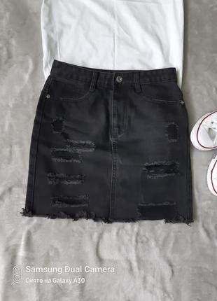 Джинсовая юбка missguided 2