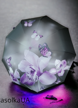 "floral fusion" - женский складной зонт с карбоновыми спицами, автоматическим механизмом.