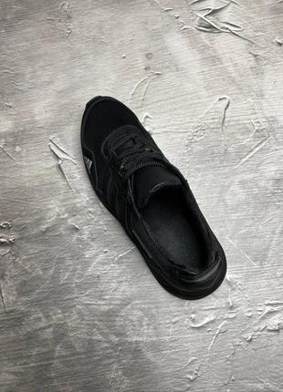 Стильные черные кроссовки сетка/сеточка мужские адедас adidas деми, демисезонные осенние, веснушки, летние (на осень,весная,лето 2023-2024) 5