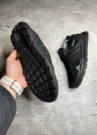 Стильные черные кроссовки сетка/сеточка мужские адедас adidas деми, демисезонные осенние, веснушки, летние (на осень,весная,лето 2023-2024) 4