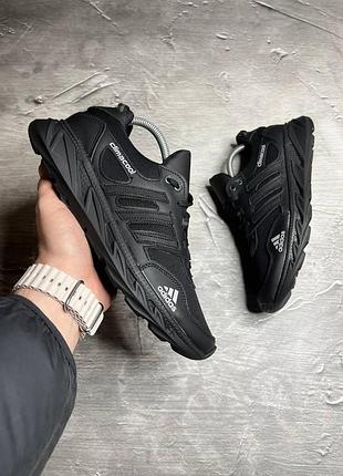 Стильные черные кроссовки сетка/сеточка мужские адедас adidas деми, демисезонные осенние, веснушки, летние (на осень,весная,лето 2023-2024) 3