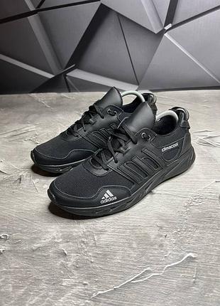 Стильные черные кроссовки сетка/сеточка мужские адедас adidas деми, демисезонные осенние, веснушки, летние (на осень,весная,лето 2023-2024) 6