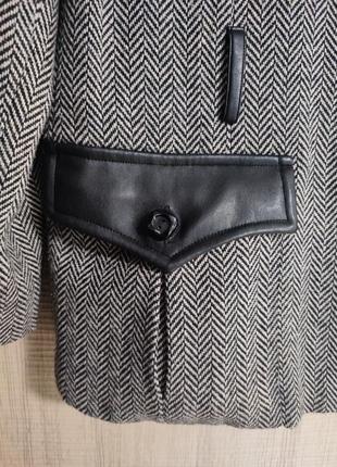 Шикарная куртка пиджак в принт "гусиная лапка".8 фото